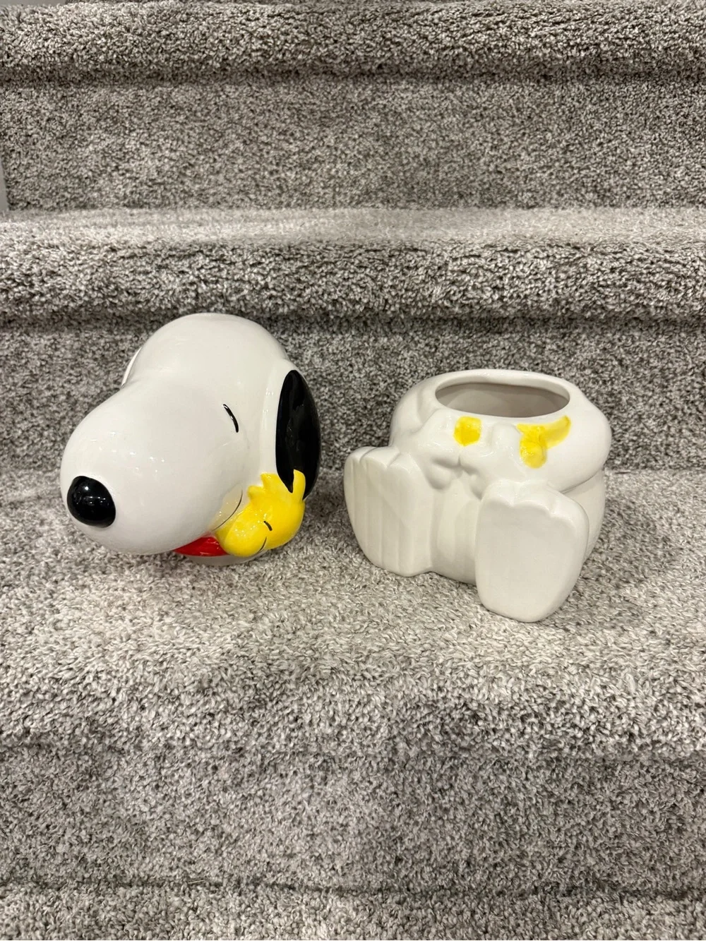 Peanuts Ceramic Snoopy & Woodstock Cookie Jar
